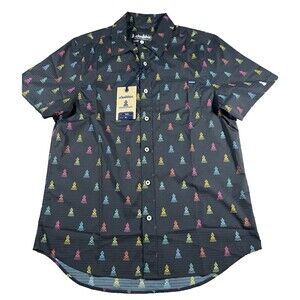 NWT Men's Chubbies Friday Shirt BreezeTech 2.0 Pineapple Print SS Black Small